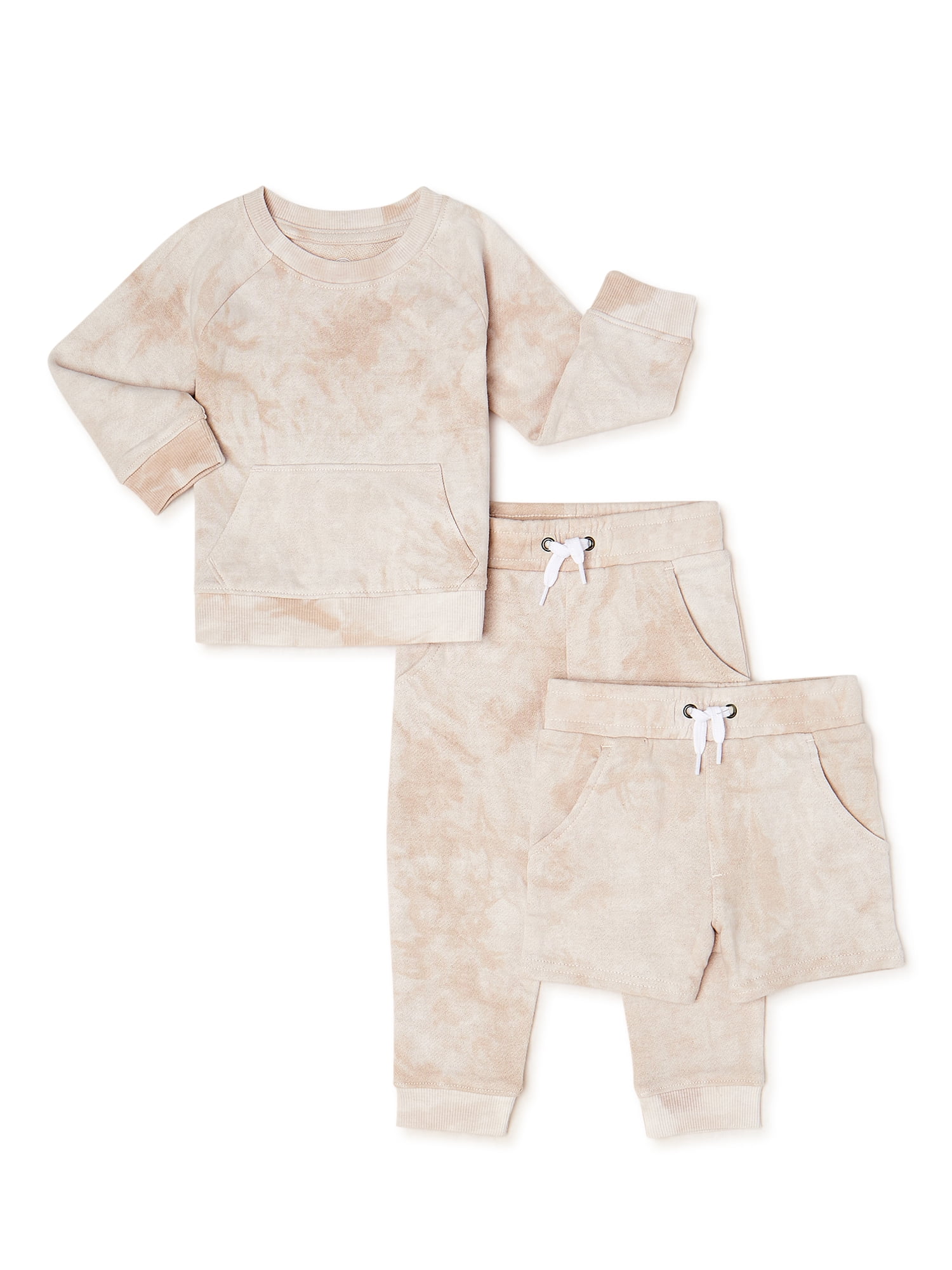 Infant Boys French Terry Holiday Set- Red