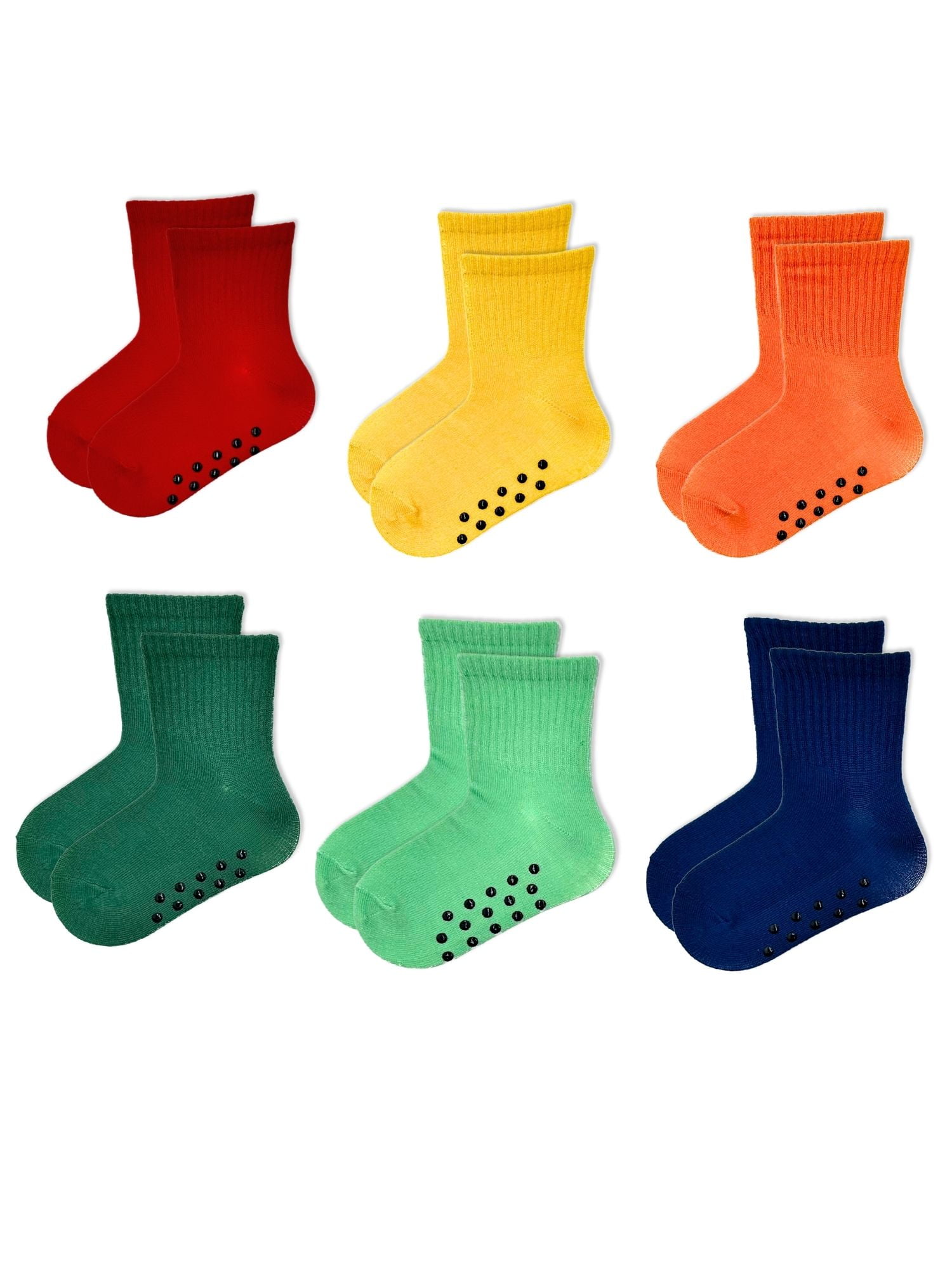 Wonder Nation Baby and Toddler Mid-Crew Socks, 6-Pack, Sizes 0M-5T