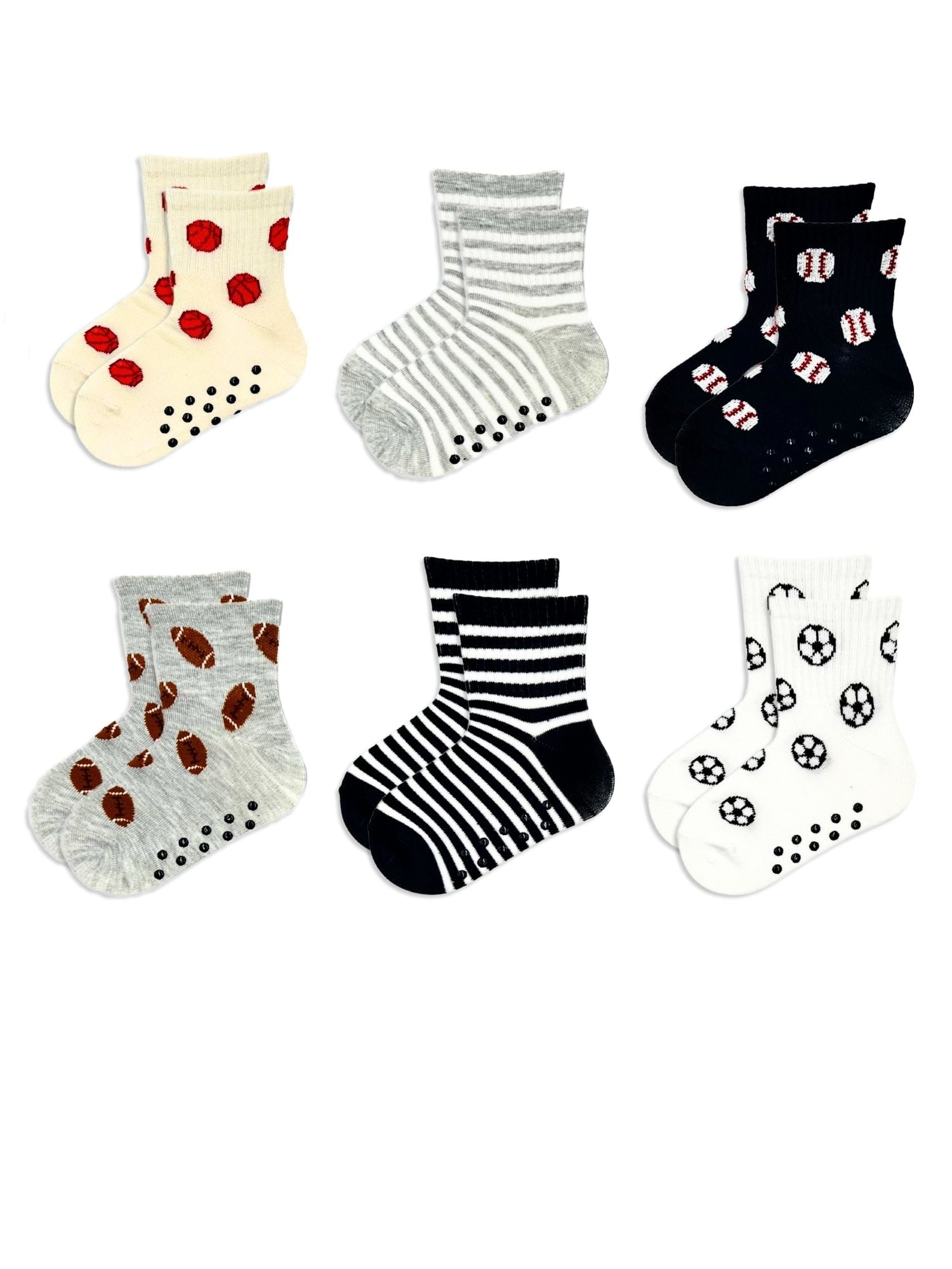 Wonder Nation Baby and Toddler Mid-Crew Socks, 6-Pack, Sizes 0M-5T