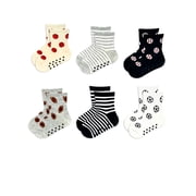 Wonder Nation Baby and Toddler Mid-Crew Socks, 6-Pack, Sizes 0M-5T