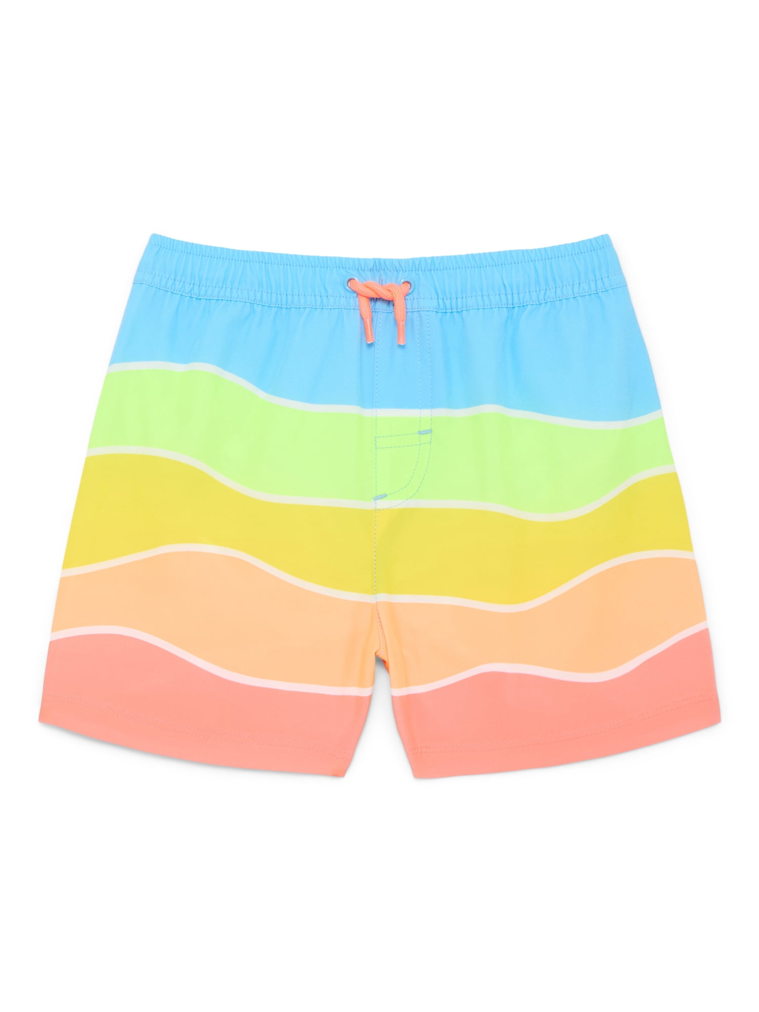 Wonder Nation Baby and Toddler Boy Swim Trunks, Size 12M-5T
