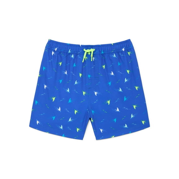 Wonder Nation Baby and Toddler Boy Swim Trunks, Size 12M-5T