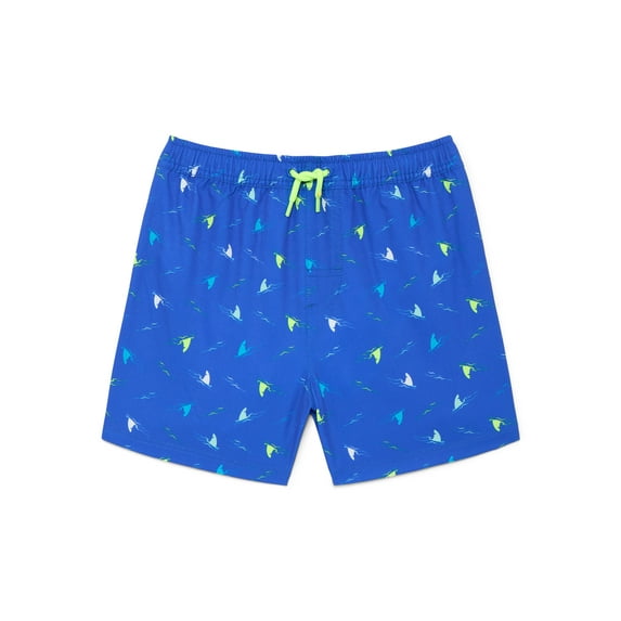 Wonder Nation Baby and Toddler Boy Swim Trunks, Size 12M-5T