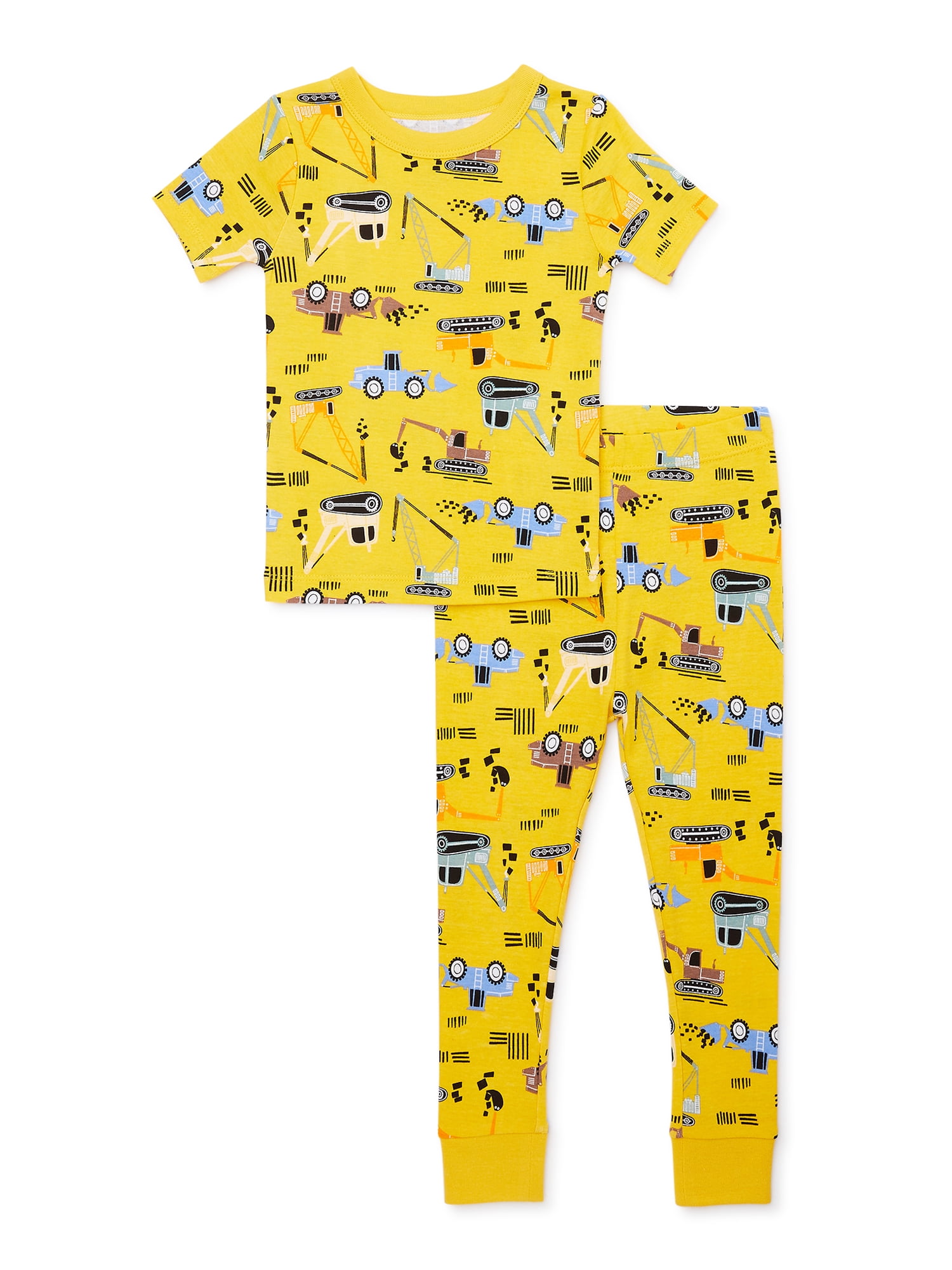 Wonder Nation Baby and Toddler Boy Tight Fit Cotton Pajama Set 2Piece