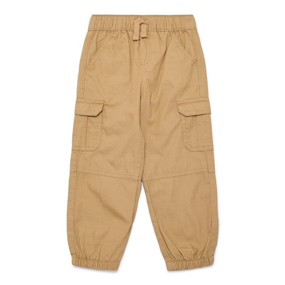Wonder Nation Baby and Toddler Boys Cotton Cargo Jogger Pants, Sizes 12M-5T