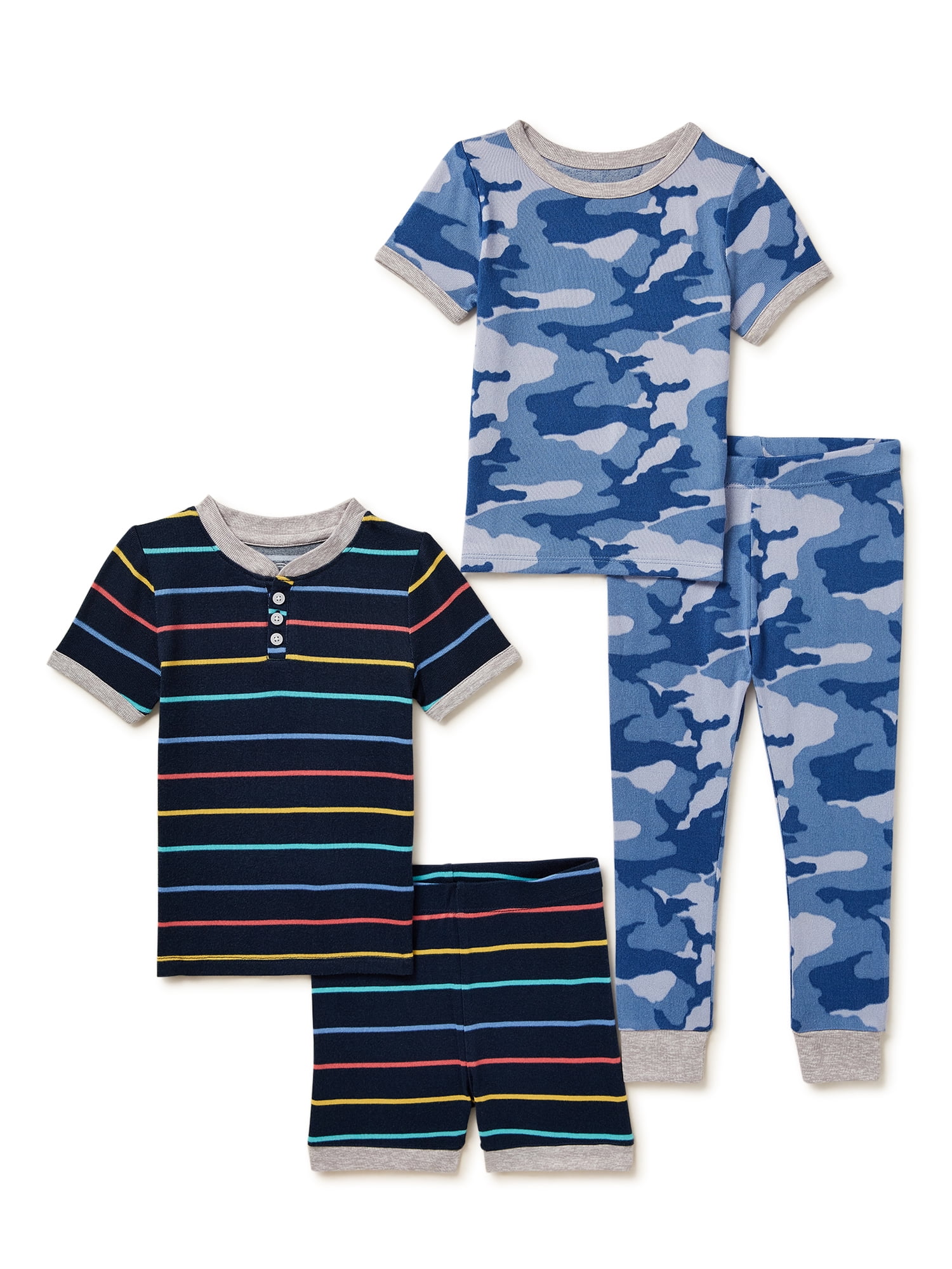 Wonder Nation Baby and Toddler Boys Hacci Knit Pajama Set 4