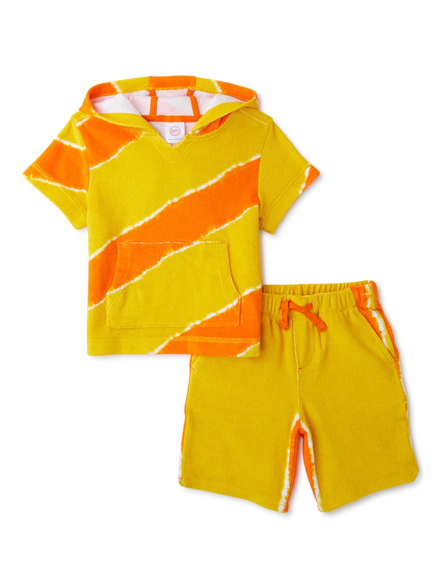 Outfit Terry Wonder Nation Towel and 2-Piece, Baby Set, Toddler 12M-5T Boys\'