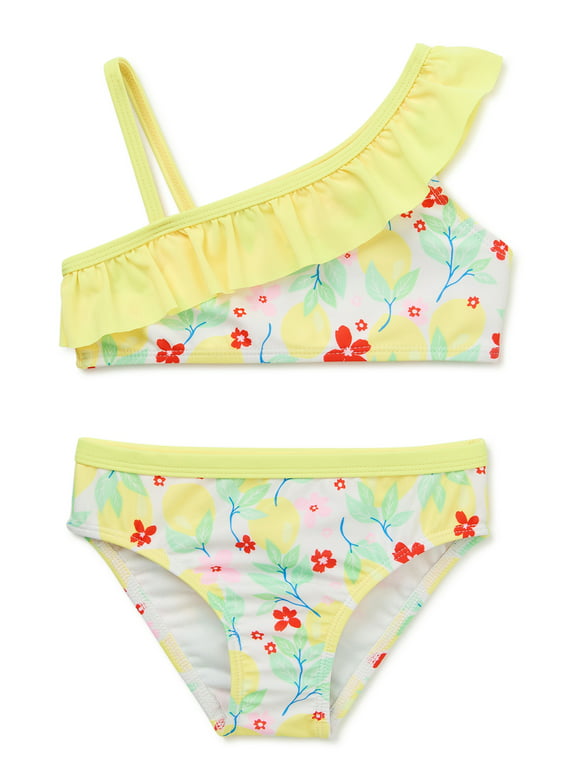 Wonder Nation Baby and Toddler Girl Bikini Swim Set, Sizes 12M-5T
