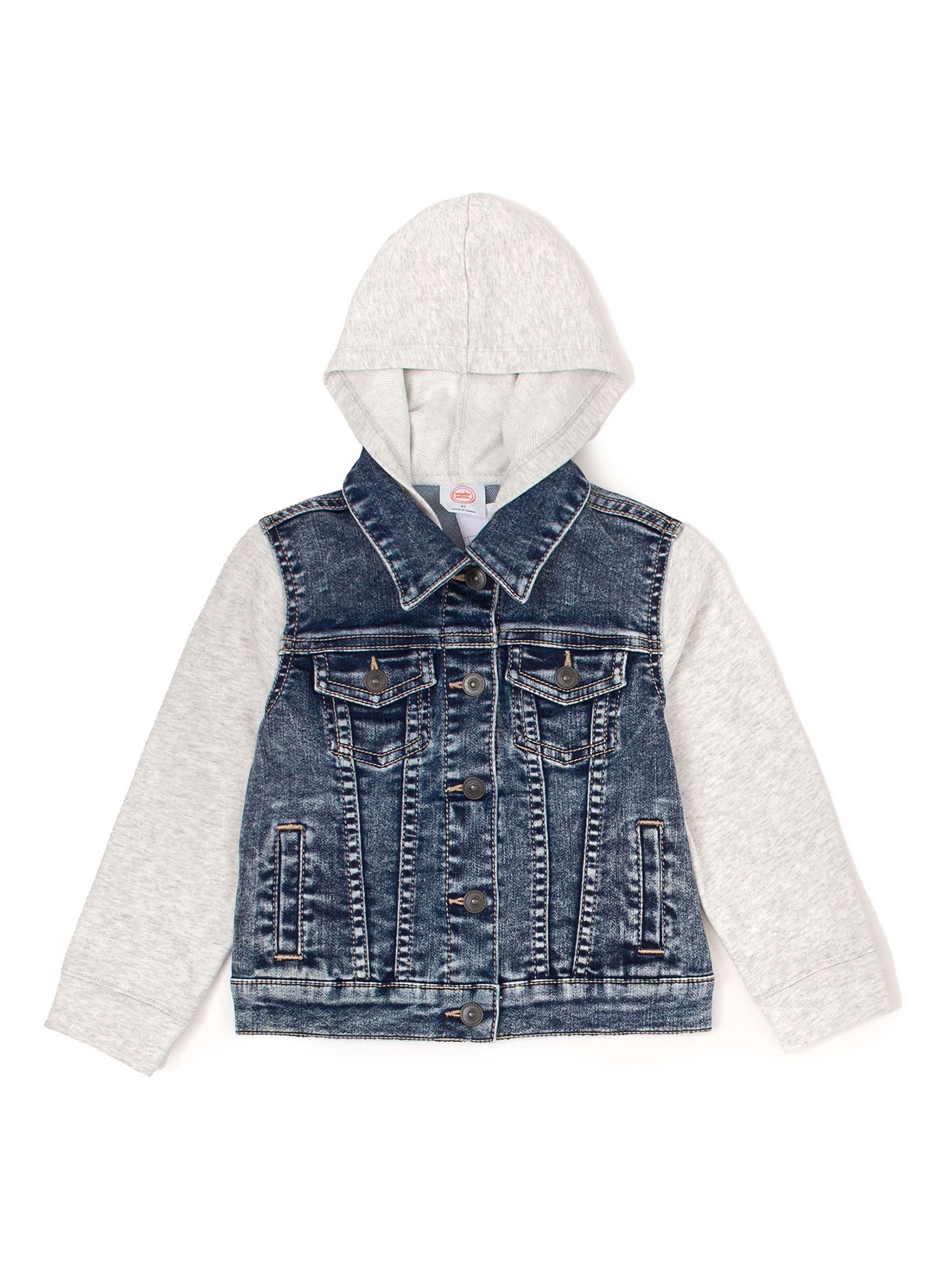 Wonder Nation Baby and Toddler Girl Denim Jacket, 12 Months5T