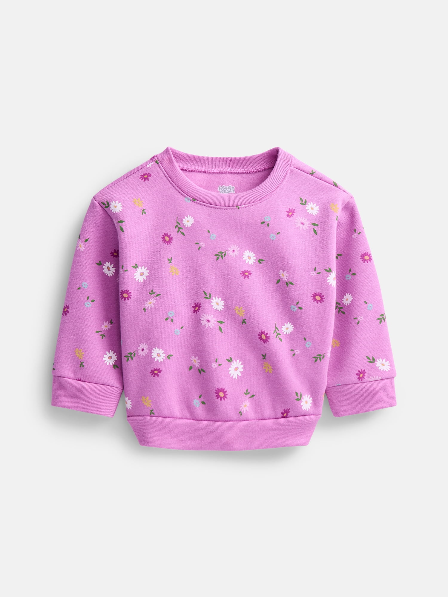 Wonder Nation Baby & Toddler Fleece Crewneck Sweatshirt, Sizes 6M-5T