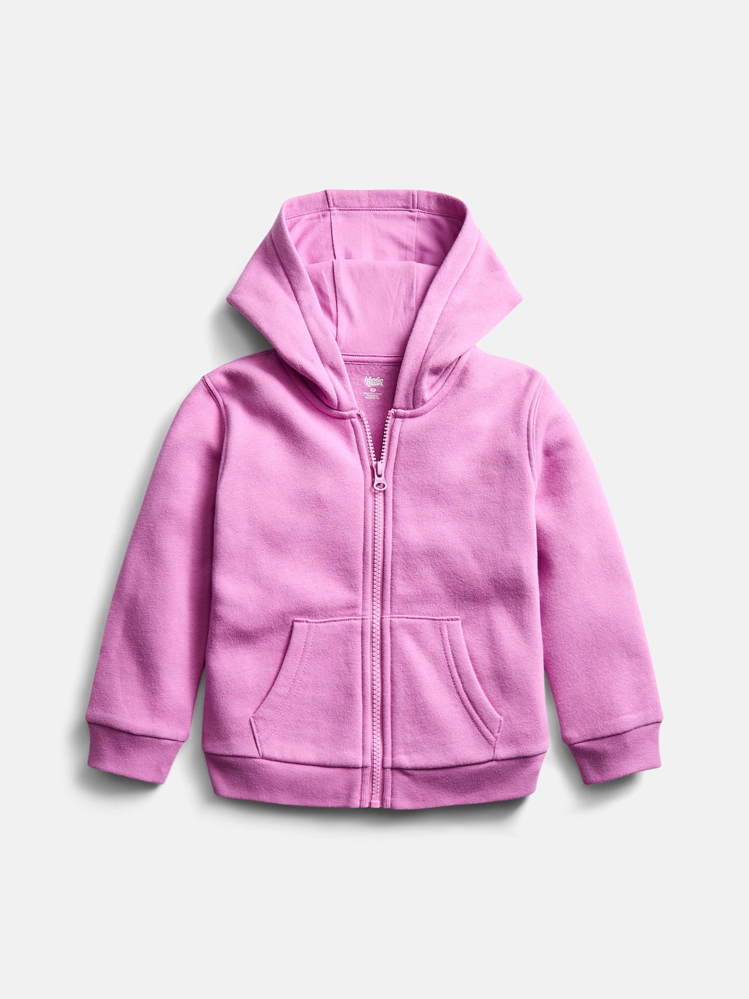 Wonder Nation Baby and Toddler Fleece Zip Up Hoodie, Sizes 0M-5T