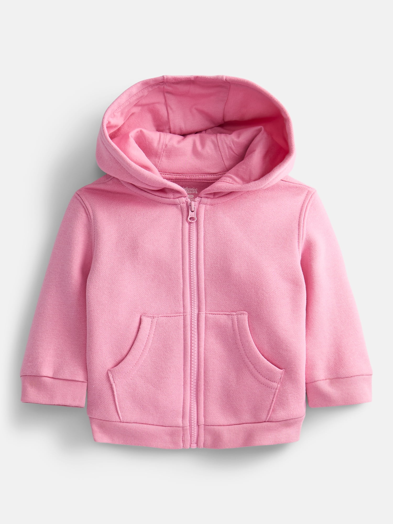 Wonder Nation Baby and Toddler Fleece Zip Up Hoodie, Sizes 0M-5T