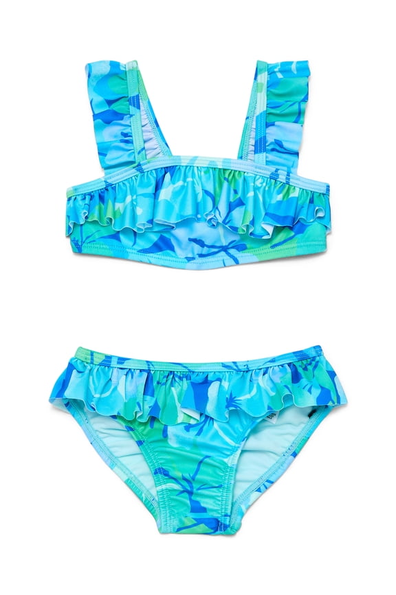 Baby and Toddler Girl Ruffle Bikini Swim Set, 2-Piece, Sizes 12M-5T