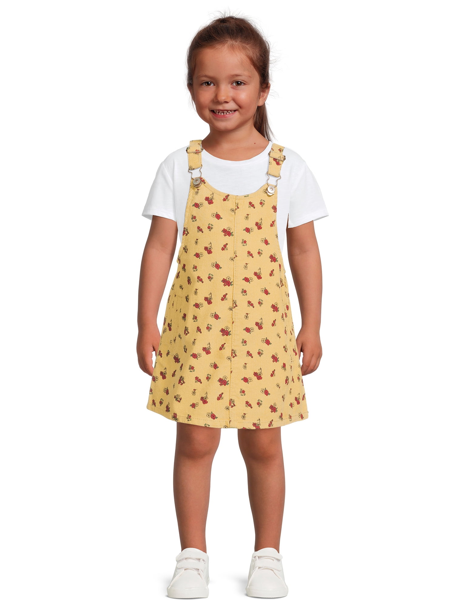 Wonder Nation Baby and Toddler Girl Jumper Dress, 12 Months5T