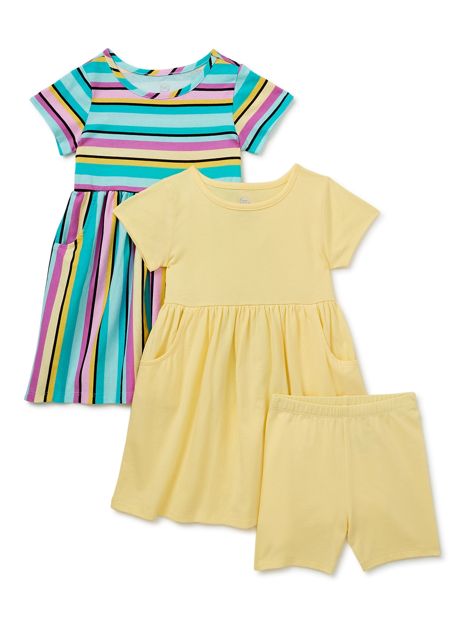 Wonder Nation Baby and Toddler Girl Knit Dress with Pockets and