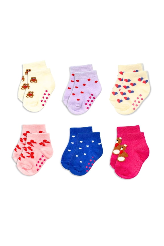 Baby and Toddler Ankle Socks, 6-Pack, Sizes 0M-18M