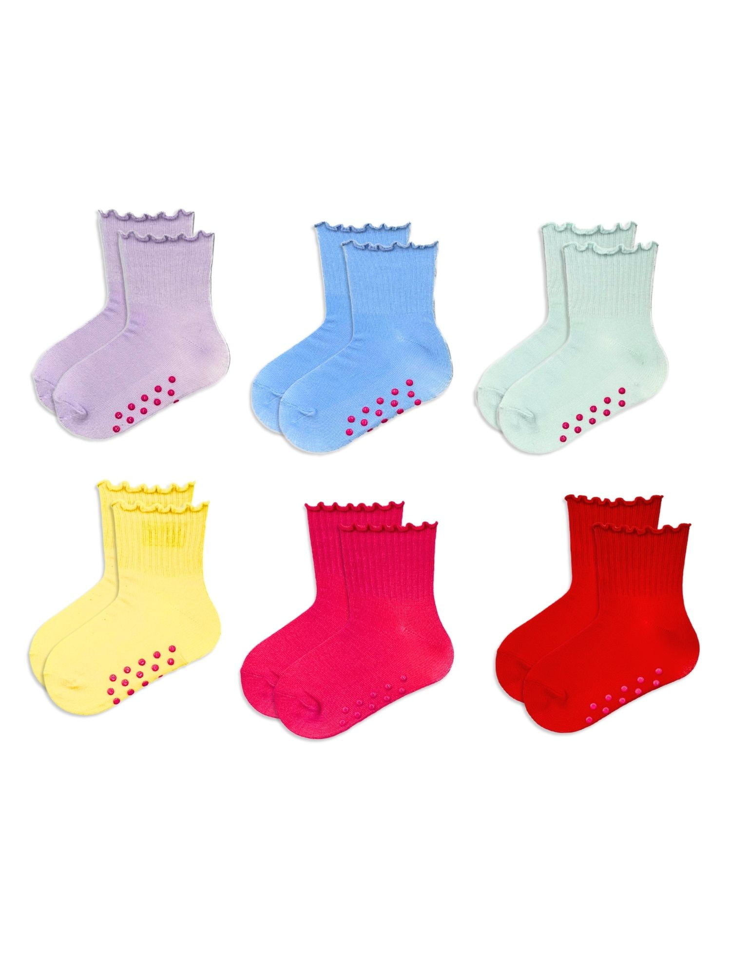 Wonder Nation Baby and Toddler Mid-Crew Socks, 6-Pack, Sizes 0M-5T