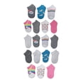 thumbnail image 1 of Wonder Nation Baby and Toddler Girl No Show Socks, 18-Pack, Sizes 18M-5T, 1 of 3
