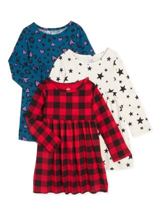 Wonder Nation Baby and Toddler Girls Jumper Dress, Sizes 12M - 5T 