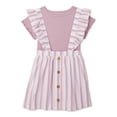 thumbnail image 1 of Wonder Nation Baby and Toddler Girl Pinafore Dress, 2-Piece Outfit Set, Sizes 12M-5T, 1 of 3
