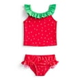 thumbnail image 1 of Wonder Nation Baby and Toddler Girl Strawberry Tankini Swimsuit, 2-Piece, Sizes 12M-5T, 1 of 4