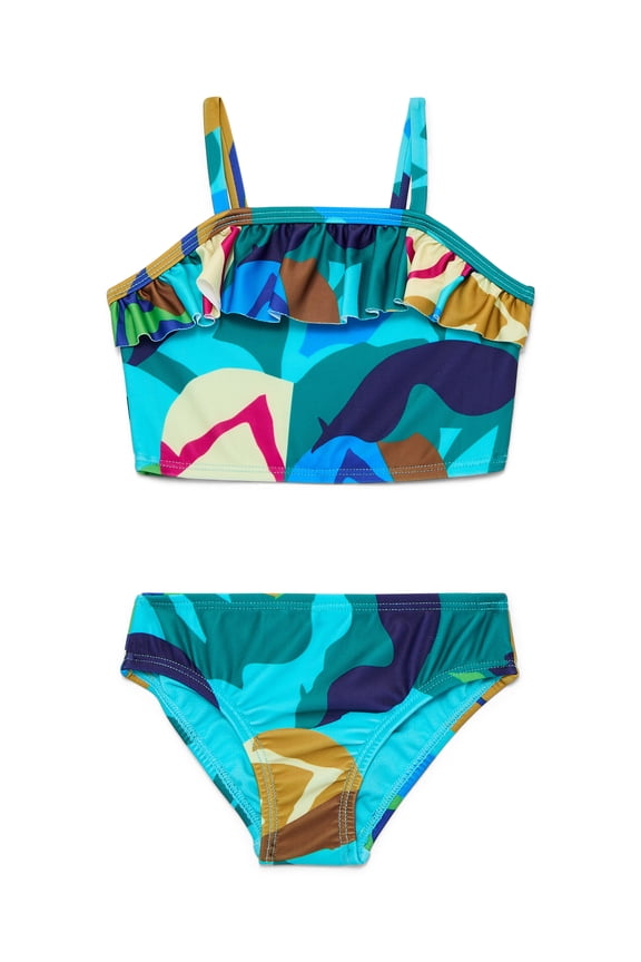 Baby and Toddler Girl Ruffle Swim Tankini, 2-Piece, Sizes 12M-5T