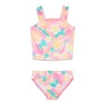 thumbnail image 1 of Wonder Nation Baby and Toddler Girl Ruffle Tankini Swimsuit, 2-Piece, Sizes 12M-5T, 1 of 3