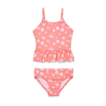 Wonder Nation Baby and Toddler Girl Tankini Swimsuit, 2-Piece, Sizes 12M-5T
