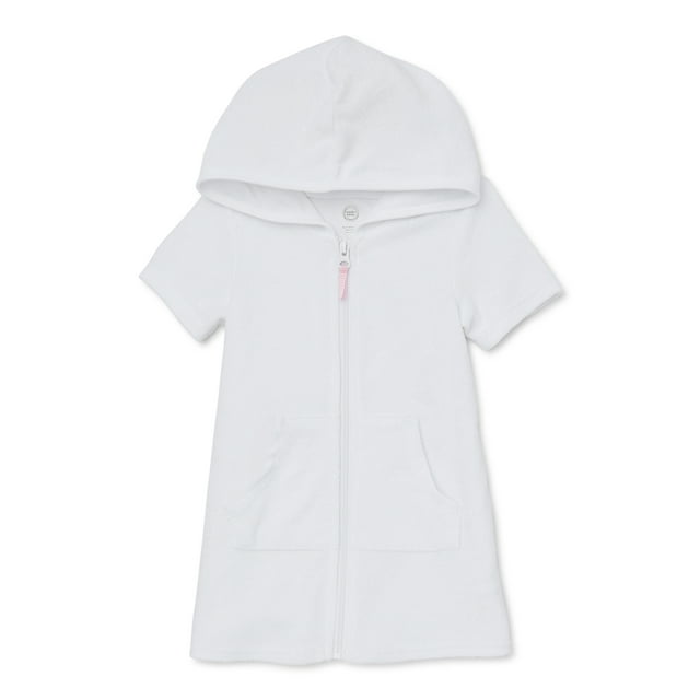 Wonder Nation Baby and Toddler Girl Terry Swim Cover Up, Sizes 12M5T