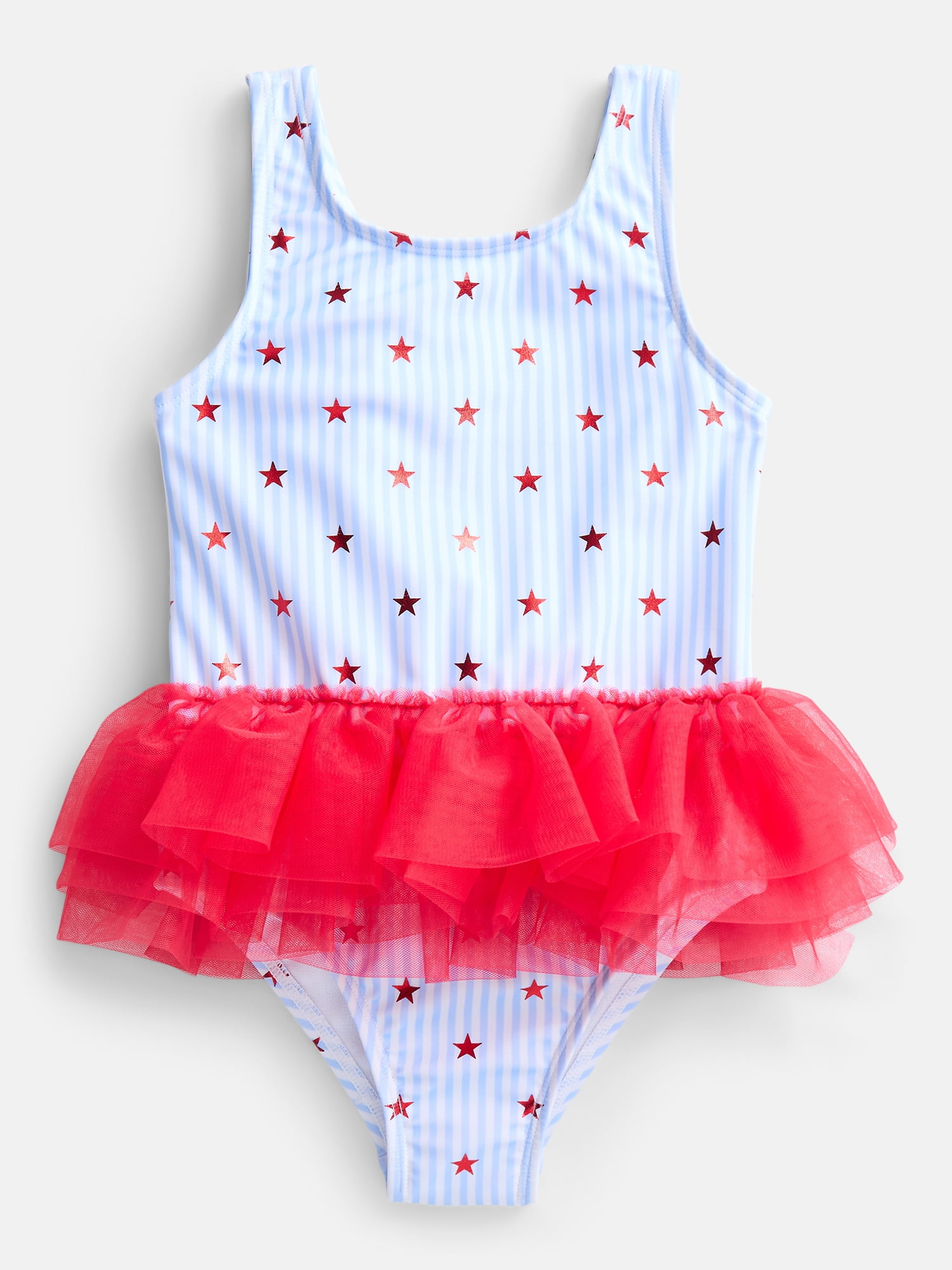 Wonder Nation Toddler Girls Tutu Swimsuit, 1-Piece, Sizes 12M-5T