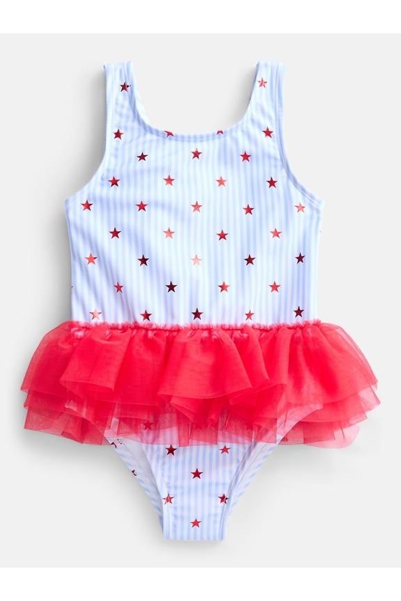 Toddler Girls Tutu Swimsuit, 1-Piece, Sizes 12M-5T