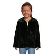 Wonder Nation Baby and Toddler Girls’ Faux Fur Jacket, Sizes 12M - 5T