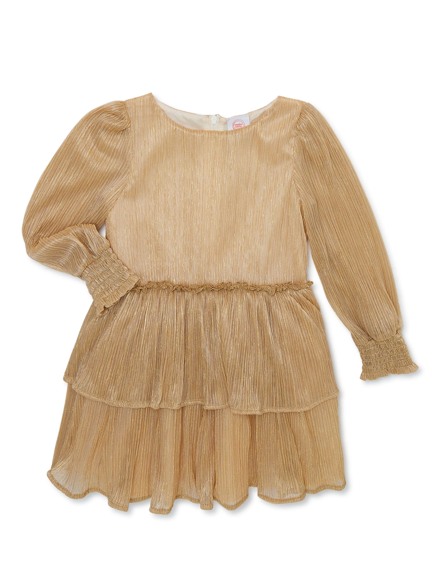 Girls gold holiday on sale dress