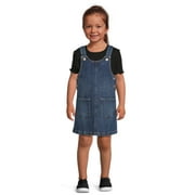 Wonder Nation Baby and Toddler Girls Jumper Dress, Sizes 12M - 5T