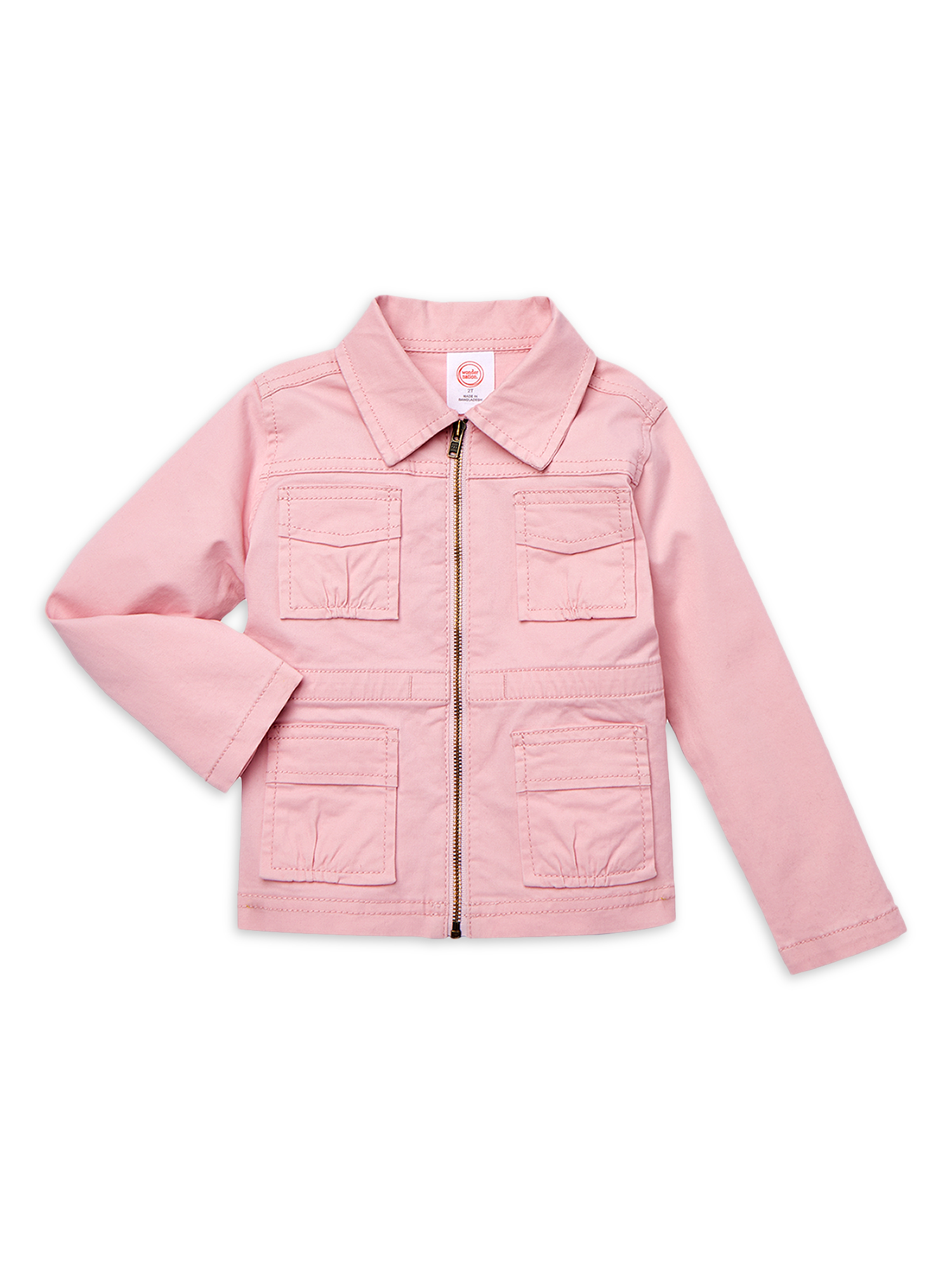 Wonder Nation Baby and Toddler Girls Lightweight Utility Jacket Walmart
