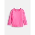 thumbnail image 1 of Wonder Nation Baby and Toddler Girls Graphic Tee with Long Puff Sleeves, Sizes 0M-5T, 1 of 3