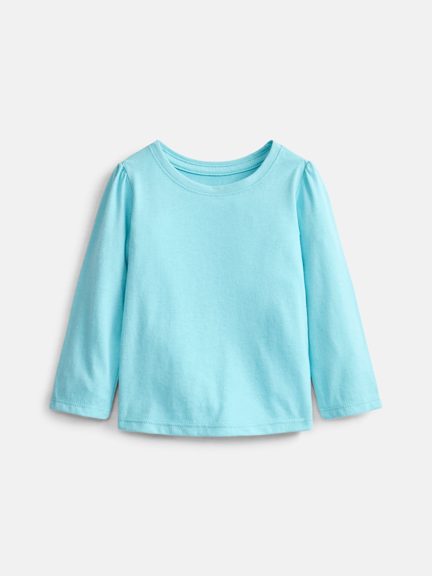Wonder Nation Baby and Toddler Girls Graphic Tee with Long Puff Sleeves, Sizes 0M-5T