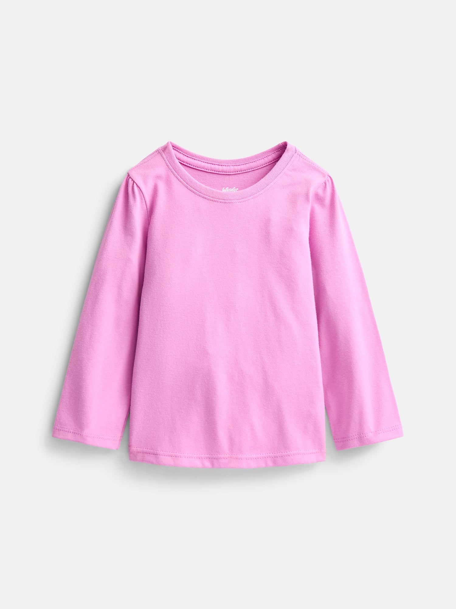Wonder Nation Baby and Toddler Girls Graphic Tee with Long Puff Sleeves, Sizes 0M-5T