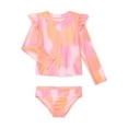 thumbnail image 1 of Wonder Nation Baby and Toddler Girls Long Sleeve Rashguard and Bottoms Swim Set, 2-Piece, Size 12M-5T, 1 of 3