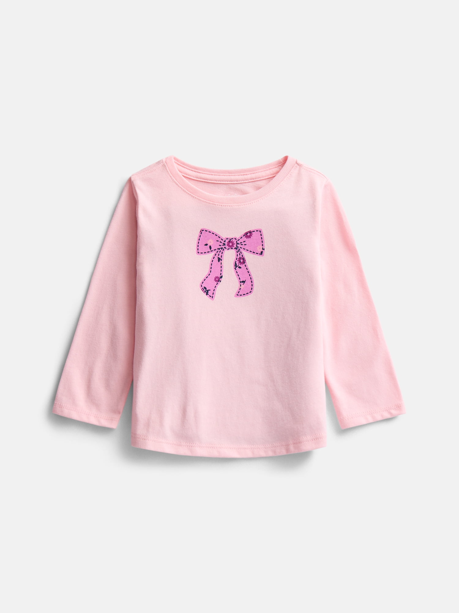 Wonder Nation Baby and Toddler Girls Graphic Tee with Long Puff Sleeves, Sizes 0M-5T