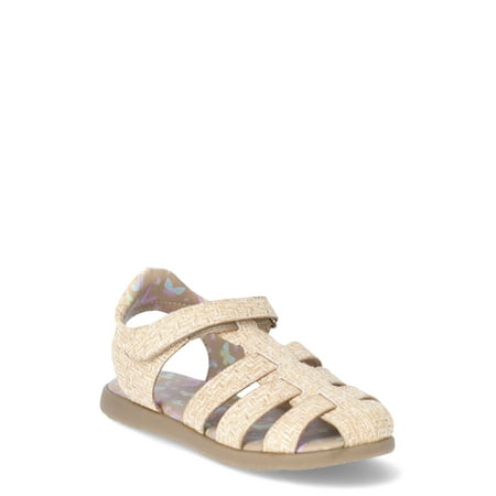 Wonder Nation Baby and Toddler Girls Raffia Fisherman Sandals