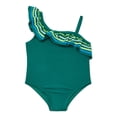 thumbnail image 1 of Wonder Nation Toddler Girl Ric- Rac Ruffle One- Piece Swimsuit, Sizes 12M-5T, 1 of 3
