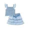 thumbnail image 1 of Wonder Nation Baby and Toddler Girls Skirt Set, Sizes 12M-5T, 1 of 9