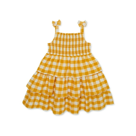 Wonder Nation Baby and Toddler Girls Sleeveless Smocked Dress, Sizes 12M-5T