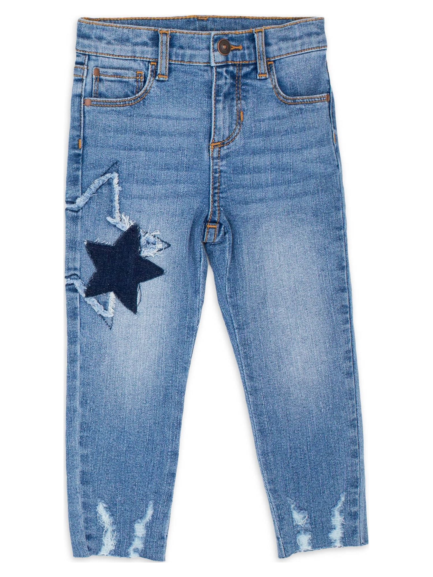 Wonder Nation Baby and Toddler Girls Star Skinny Jeans