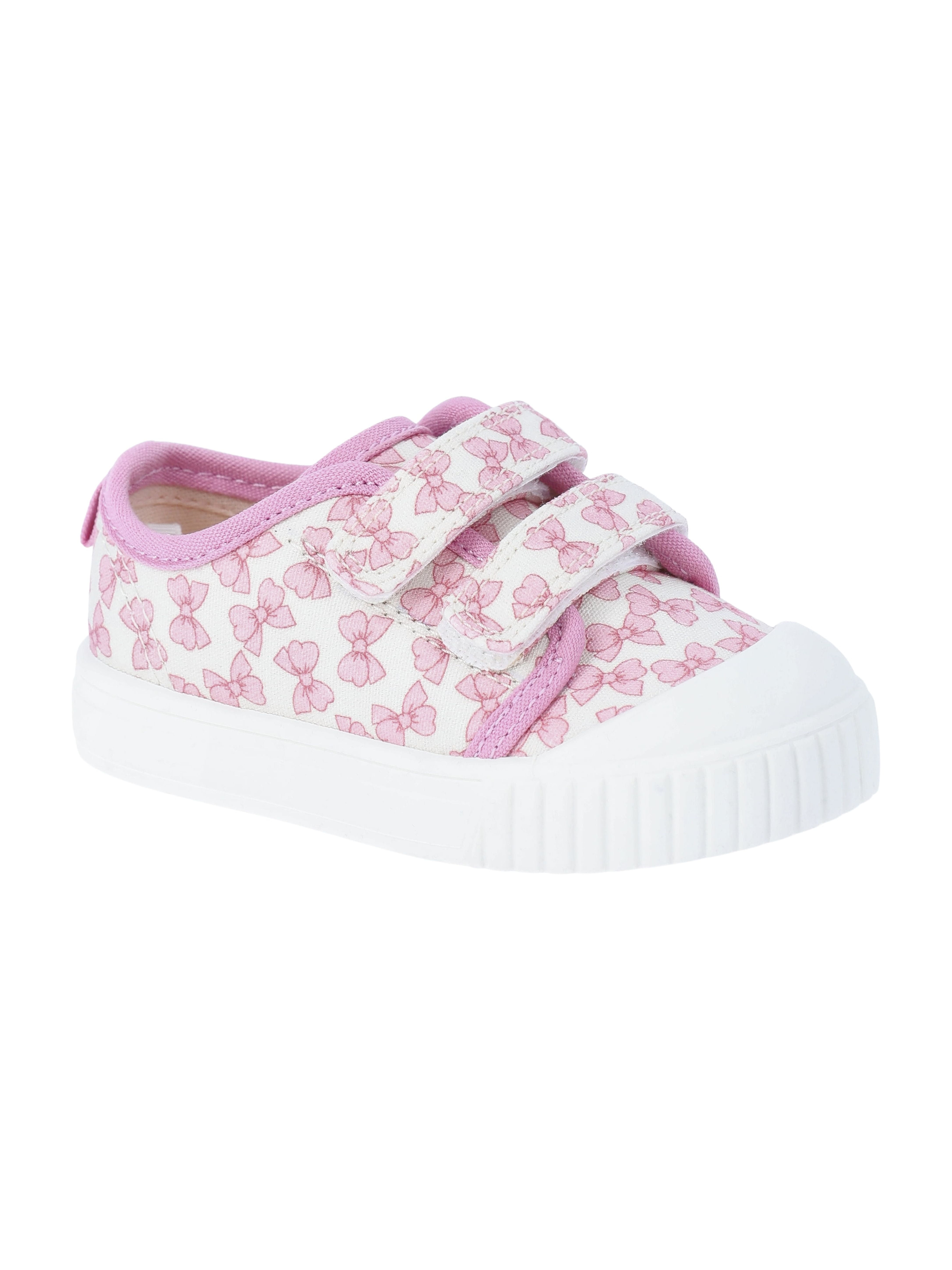 Wonder Nation Baby Girls Two Strap Bump Toe Sneakers