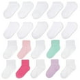 thumbnail image 1 of Wonder Nation Baby and Toddler Low Cut Socks, 20-Pack, Sizes 0M-5T, 1 of 5