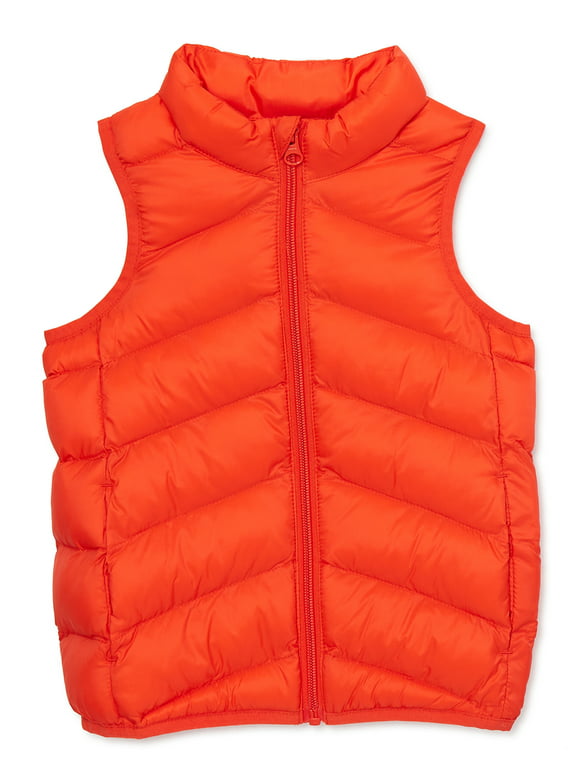Wonder Nation Baby and Toddler Packable Puffer Vest, Sizes 12M-5T