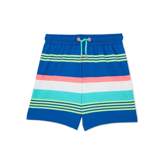 Wonder Nation Baby and Toddler Boys Quick Dry Swim Trunks with UPF 50, Sizes 12M-5T