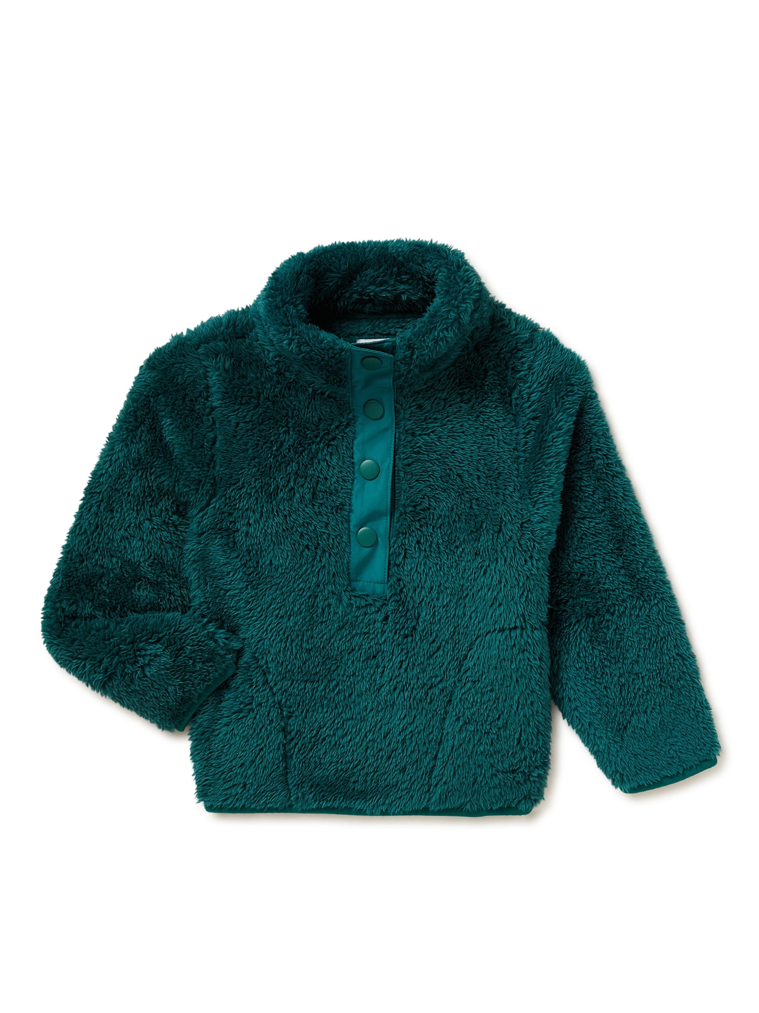 Wonder Nation Baby and Toddler Sherpa Pullover Jacket, Sizes 12M-5T ...